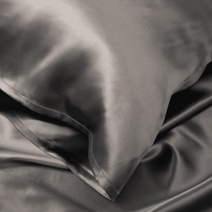 Charcoal Grey Silk Pillowcase