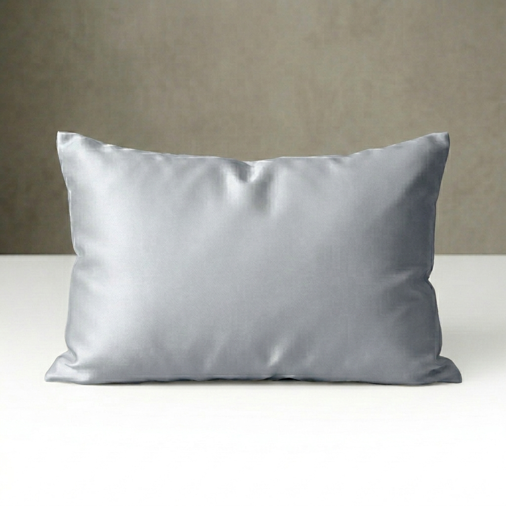 Silver Silk Pillowcase