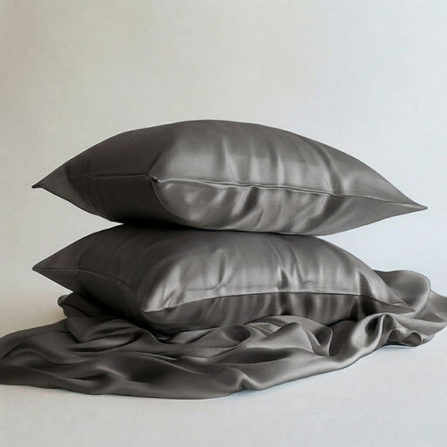 Charcoal Grey Silk Pillowcase