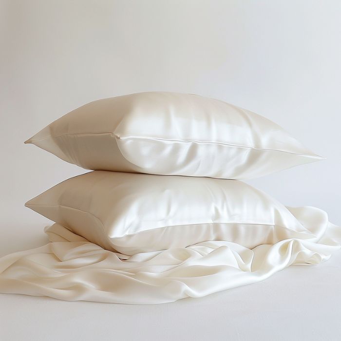 Ivory White Silk Pillowcase