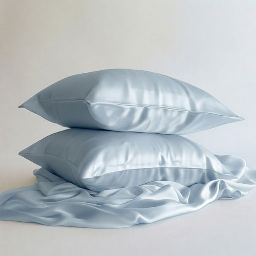 Haze Blue Silk Pillowcase