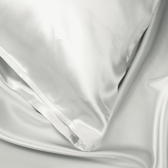 Silver Silk Pillowcase
