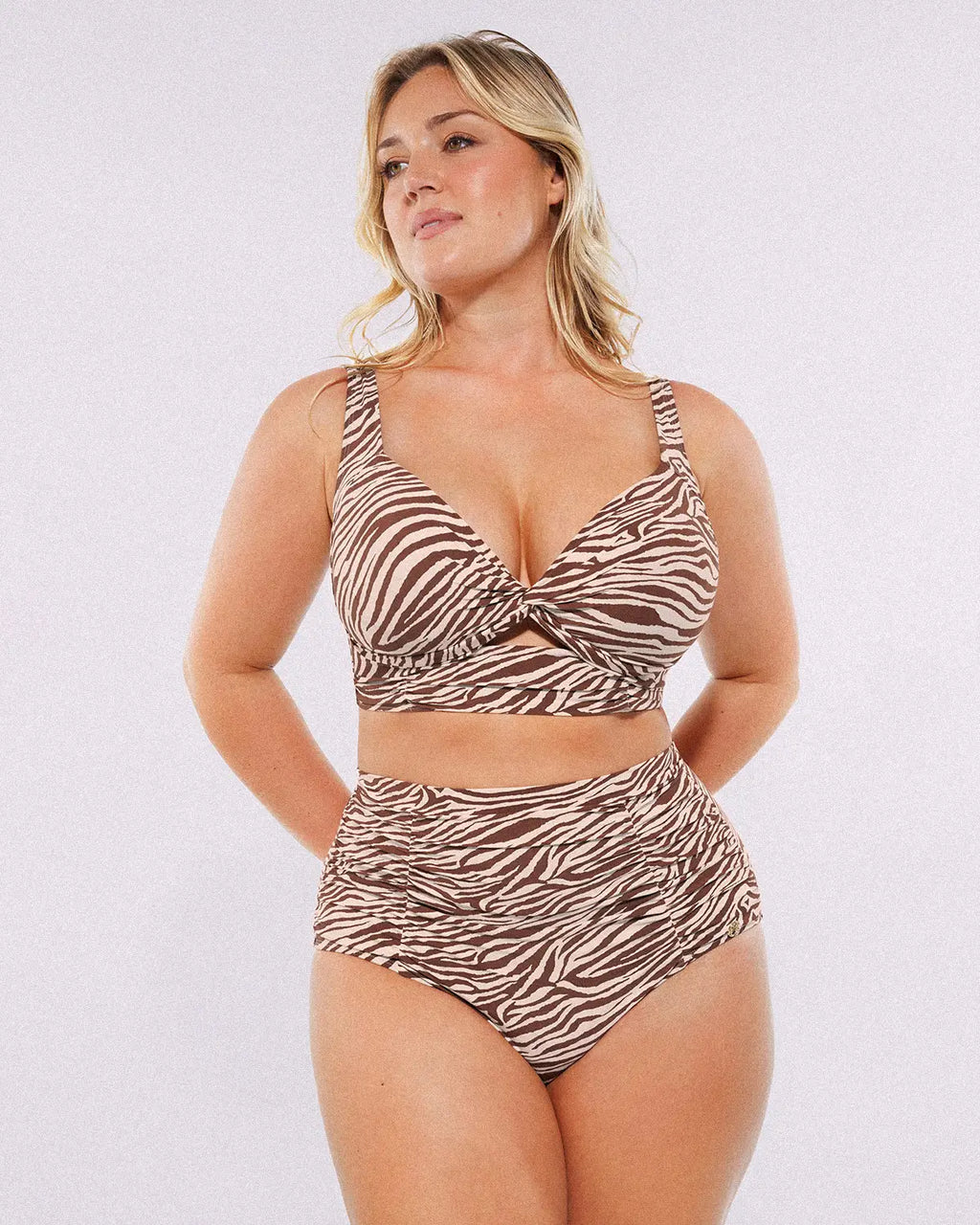 Smart Sculpt™ Twist-Front Bikini Top & High-Waisted Bottom Set